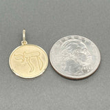 Estate 14K Y Gold 18.47mm Chai Pendant