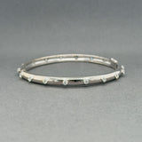 Estate 18K W Gold 1.14ctw G-H/SI1 Diamond Bangle Bracelet