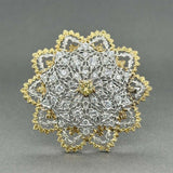 Estate 18K TT Gold 2.68ctw Fancy Yellow -F-G/VS2-SI1 Diamond Pin