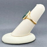Estate 14K Y Gold 3.10ct Serpentine Intaglio Signet Ring