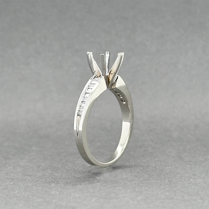 Estate 14K W Gold 0.31ctw G-H/VS2-SI1 Diamond Eng. Ring Semi-Mount