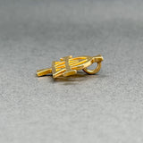 Estate 14K Y Gold Alpha & Omega Cross Pendant