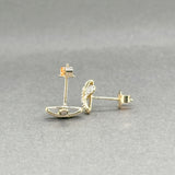 Estate 14K Y Gold 0.03ctw K/I2 Diamond X Earrings