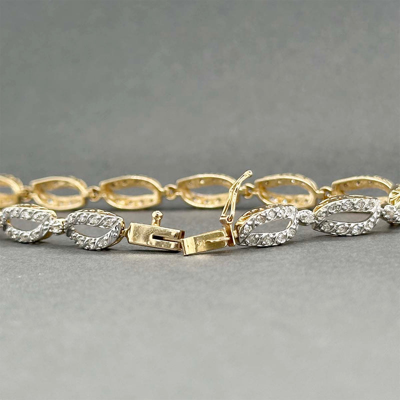 Estate 14K Y Gold 0.57ctw H-K/SI1-I1 Diamond Bracelet