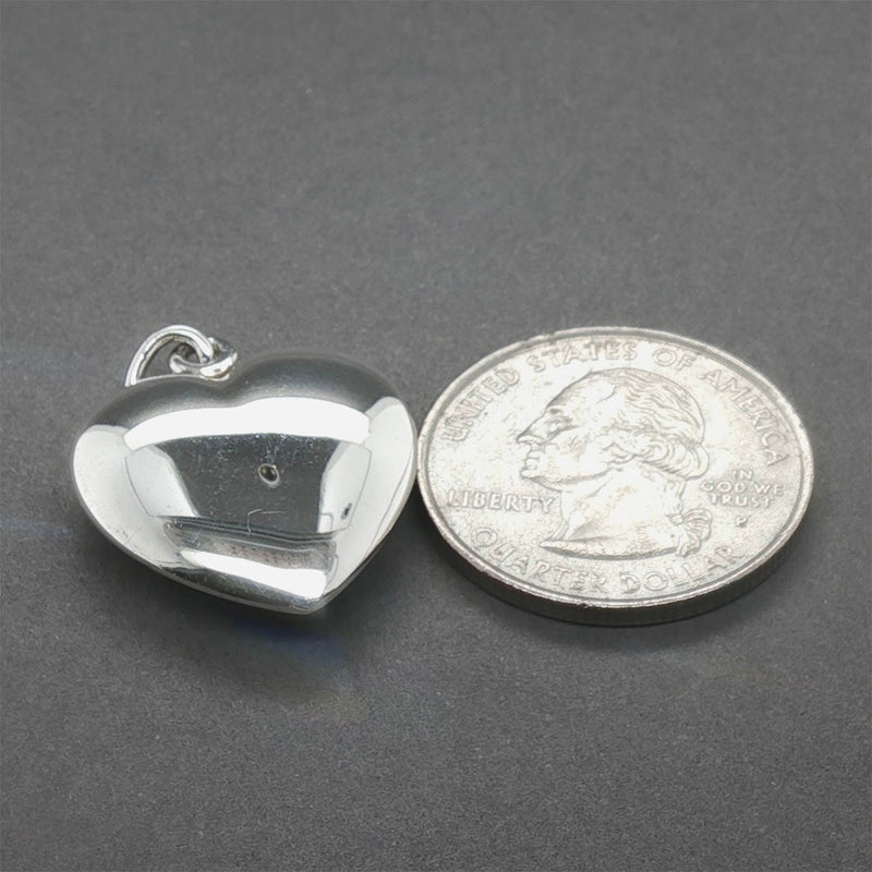 Estate Tiffany & Co. SS Puff Heart Pendant