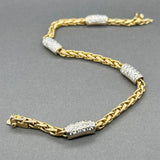 Estate 18K Y Gold 1.77ctw I-J/VS2-SI1 Diamond Station Bracelet