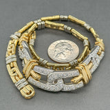 Estate 18K TT Gold 2.91ctw H-I/SI1-2 Diamond Necklace