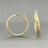 Estate 14K Y Gold 21.8mm Hoop Earrings