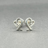 Estate Tiffany & Co. SS Picasso Mini Loving Heart Stud Earrings
