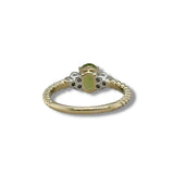 14K Y Gold 0.93ct Peridot and 0.09ctw G/VS1 Diamond Ring