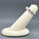 Estate Judith Ripka SS Ruby & CZ Diamonique Ring