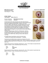 Estate 18K Y Gold 0.73ct ruby & 4.02ctw H-I/VS2-SI1 Diamond Cocktail Ring