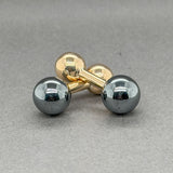 Estate Tiffany & Co. 14K Y Gold Hematite Cufflinks