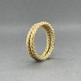 Estate 18K Y Gold set of 2 Twisted Rings