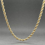 Estate 14K Y Gold 3.03mm 17.5” Rope Chain