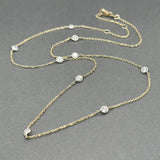 Estate 14K Y Gold 1.19ctw H-I/SI2-I1 Diamond By The Yard Necklace