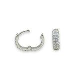 18K W Gold 0.34ctw G/SI1 Diamond Huggie Earrings - Walter Bauman Jewelers