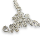 18K W Gold 11.93ctw F/VS2 Diamond Flower Necklace - Walter Bauman Jewelers