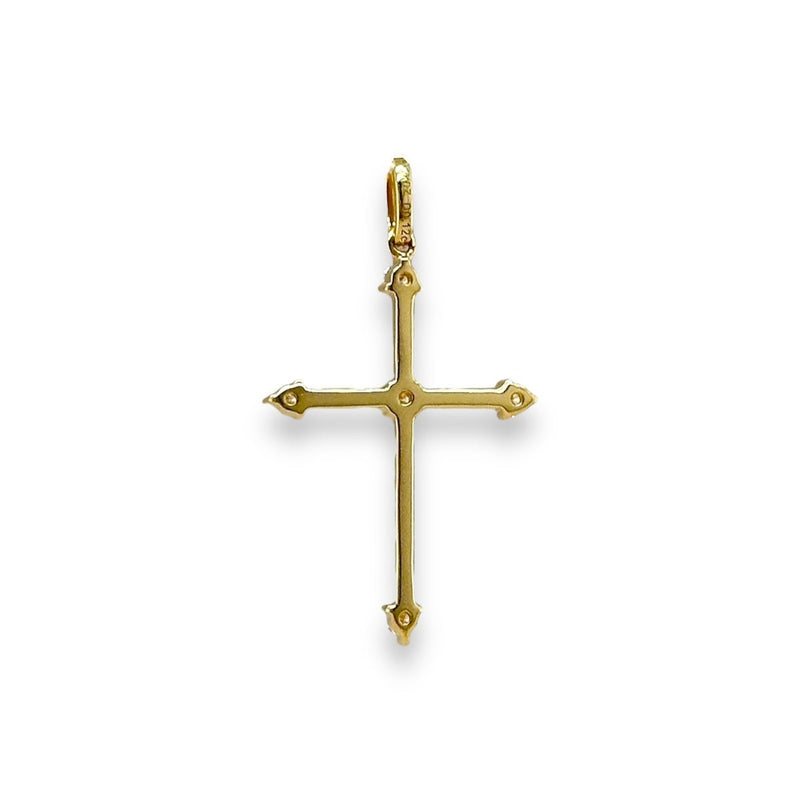 18K Y Gold G/SI1 0.12ctw Diamond Cross - Walter Bauman Jewelers