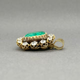 Estate 18K Y Gold 8.13ct Emerald & 2.06ctw Diamond Ring/Pendant GIA