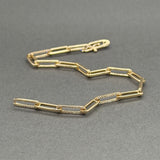 Estate 14K Y Gold 0.54ctw G-H/SI2 Diamond Paperclip Bracelet