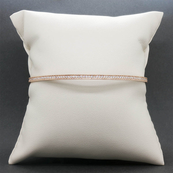 Estate 14K R Gold 1.06ctw G-H/SI2-I1 Diamond Bangle Bracelet