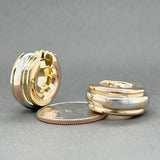 Estate 14K TT Gold 21.27mm Hoop Earrings