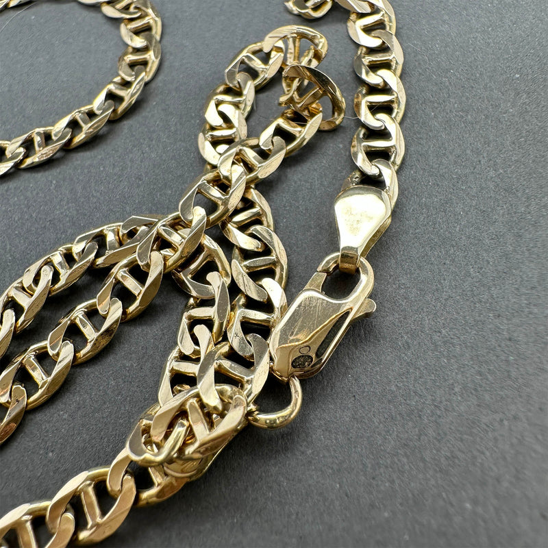 Estate 14K Y Gold 4.72mm 20.5” Anchor Chain