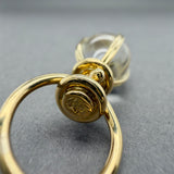 Estate Temple St. Clair 18K Y Gold 7.81ct Rock Crystal XS Amulet Pendant