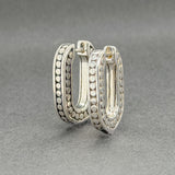 Estate John Hardy SS Dot Hoop Earrings
