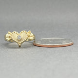 Estate 14K Y Gold 0.04ct G/VS1 Diamond Heart Ring