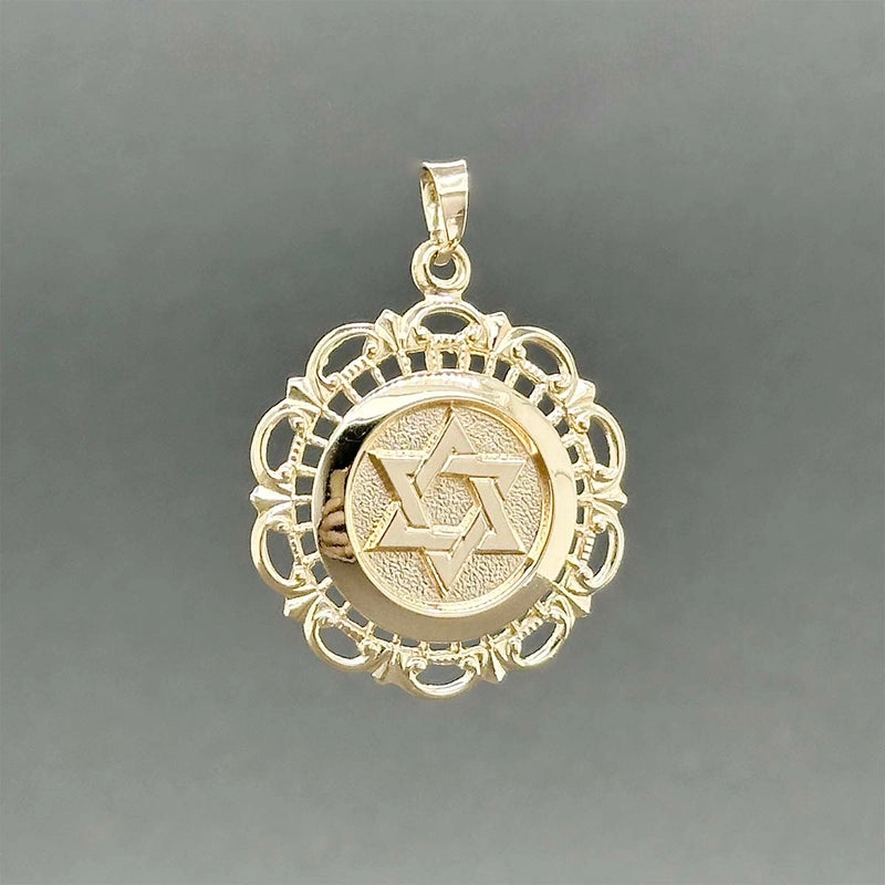 Estate 14K Y Gold Star of David Pendant