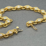Estate 18K Y Gold 1.75ctw F/VS1-2 Diamond Link Bracelet