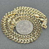 Estate 14K Y Gold 5.97mm 18” Concave Curblink Chain