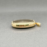 Estate 14K Y Gold 40.3mm Oval Locket Pendant
