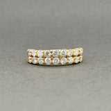Estate 18K Y Gold 1.13ctw H/SI1-2 Diamond Double Row Ring