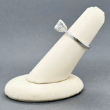 Estate Claude Thibaudeau 18K W Gold 0.06ctw Diamond Eng. Semi-Mount Ring