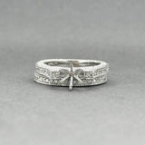 Estate 14K W Gold 1.24ctw Diamond Eng. Ring Semi-Mount Set
