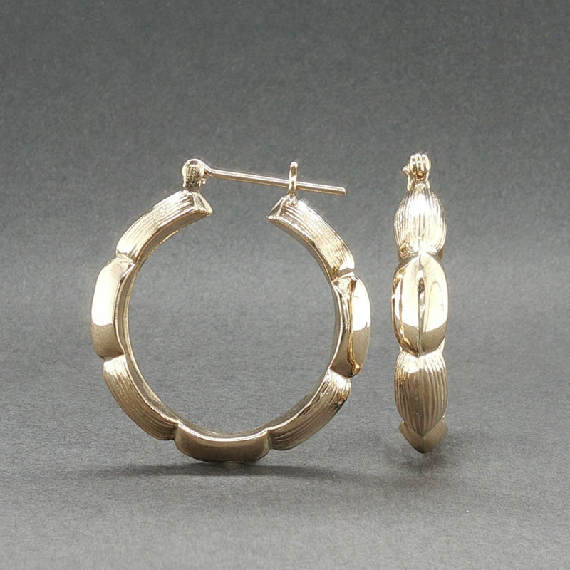 Estate 14K Y Gold 26.82mm Hoop Earrings