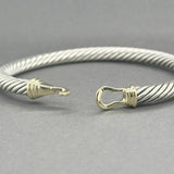 Estate David Yurman SS 18 5mm Buckle Bangle Bracelet
