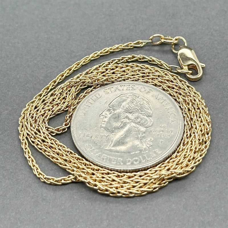 Estate 14K Y Gold 1.47mm 21” Wheat Chain