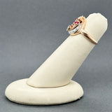 Estate Bague « Art Modern » en or 14 carats R, rubis 0,24 carat et diamant 0,17 carat au total