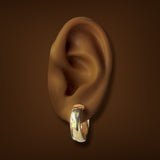 Estate 14K Y Gold 20.60mm Hoop Earrings