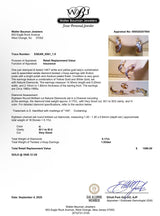 Estate 14K TT Gold 0.17ctw Diamond J Hoop Earrings