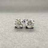 Estate 14K W Gold 0.22ctw G-H/SI1-2 Diamond Stud Earrings