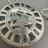 Estate John Hardy SS Hammered Disc Pendant