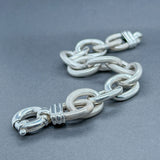Estate SS 15.4mm Knurled Cable Bracelet