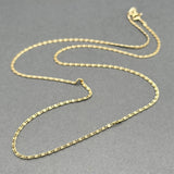 Estate 14K Y Gold 1.37mm 18.25” Bar Link Chain