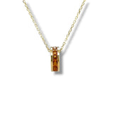 14K Y Gold 0.39ctw Citrine Rondell Pendant
