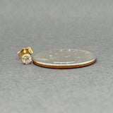 Estate 14K Y Gold 0.16ct I/SI2 Diamond Single Stud Earring
